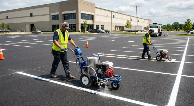 Asphalt Painting in Gwinnett County, GA