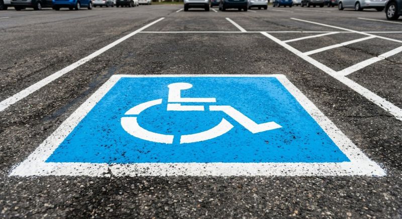 Disability Parking Marking in Roswell, GA