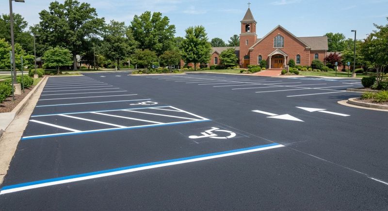 Church Parking Lot Striping in Houston, TX