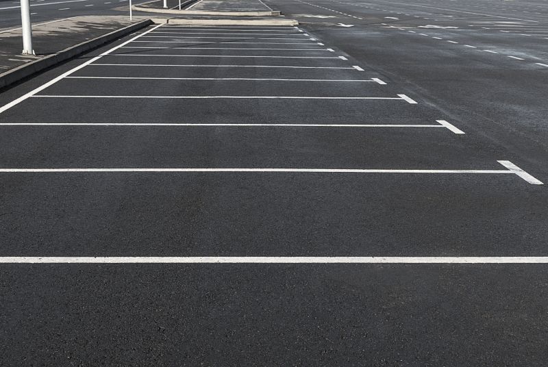 Completed Parking Lot with Fresh Striping